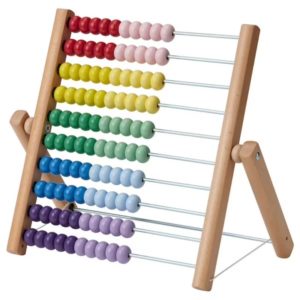 Multi colored abacus from ikea