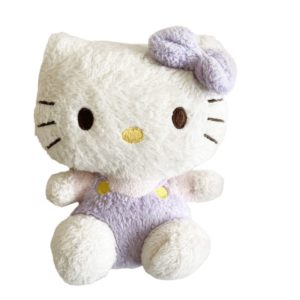 Hello Kitty with purple dungarees
